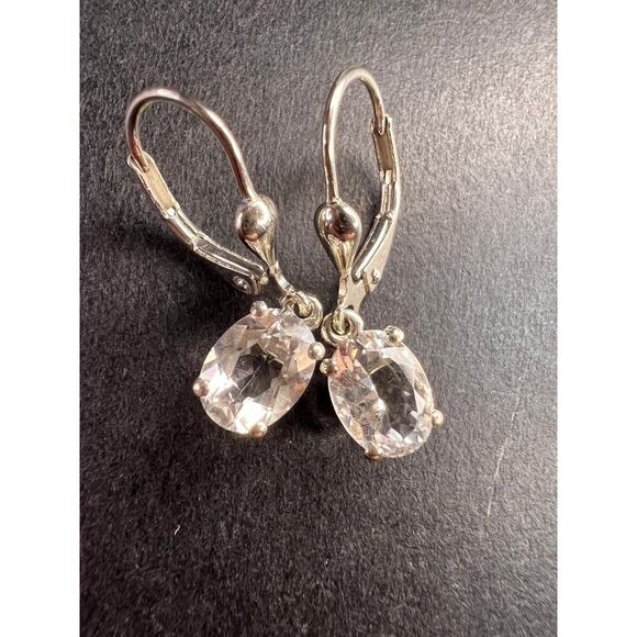 NEW petalite sterling silver lever back earrings - Picture 8 of 12